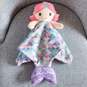 Linzy Toys Mermaid Baby Lovey Plush Security Blanket Doll Pastel Purple Girl
